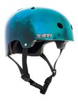 Slamm Logo Helmet Nebula S/M 53-56cm | Dual Size Padding for Optimum Fit 11 Vent Holes w. Sticker Sheet | High Density EPS Inner Core and Durable ABS Outer Shell