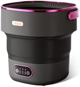 Portable Washing Machine, 13 L Foldable Mini Washer with with 4 Modes and Spin Basket Deep Cleaning of Underwear Baby Clothes and Small Clothes for Apartments Dorm RV Travel Hotel Laundry Black Purple