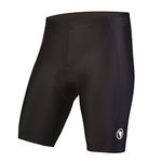 Endura Men's 6-Panel Cycling Shorts Padded for Cycling | Lycra with Antibacterial Pad, Black, S