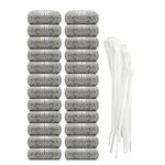 ULTECHNOVO 24Pcs washing machine filter washing machine lint laundry lint over sink strainer lint filter Lint Snare Traps sink drain hose screen filter Premium Lint Traps washer white indoor