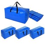 Moving Bags Heavy Duty, 4 Pack Extra Large Packing Bags for Moving,Reusable Plastic Moving Totes,Moving Storage Bags for Clothes,Moving Supplies Bins, Compatible with Ikea Frakta Cart