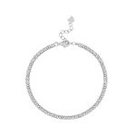 Ornate Jewels 925 Silver American Diamond Single Line Tennis Adjustable Bracelet for Women and Girls | with Certificate of Authenticity & 925 Stamp | Life-time Warranty*