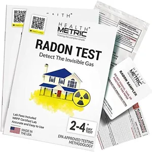 Radon Test Kit for Home - Easy to Use Charcoal Radon Gas Detector for Peace of Mind | 48-96h Short Term EPA Approved Radon Tester | Includes Lab Fees | Protect Yourself and Your Family | 2-Pack