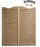 Cafe Doors Premade: Made From Sturdy Pine Wood-Cafe Doors Hinges Included (36"x42", Oil Rubbed Bronze Hinges)