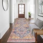 Cekene Vintage Runner Rugs for Hallway Non-Slip 60x300cm Hallway Runner Mat Extra Long Washable Entryway Rug Low Pile Non Shedding Carpet Runner for Kitchen Doorway Laundry Room