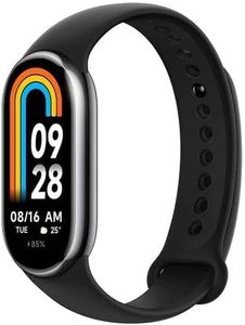 Xiaomi Mi Smart Band 8 - Braccialetto di attività, display AMOLED, monitoraggio della frequenza cardiaca, 190 mAh, 150+ modalità sportive, fino a 16 giorni di autonomia, nero