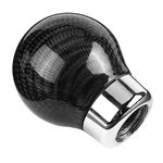 Aramox Knob Head, Car Modified Universal Gear Head/True Carbon Fiber Gear Shift Stick knobs Knob/Carbonized Gear Lever knob Black Carbon Fiber