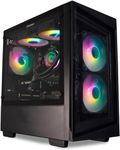 ionz Gaming PC Desktop Computer, Intel Core i5-11400F CPU, NVIDIA RTX3050 GPU, 16GB RAM, 1TB SSD, 240mm AIO Liquid Cooling, 500W 80+ PSU, Windows 11, Black - G1