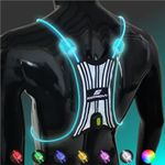 Spider Reflective Lighted Running Vest - New Optic Fiber Technology, Bright, 360° Visible, Ultralight, Fully Adjustable for Larger Bodies - Reflective Running Gear for Safe Night Running & Walking