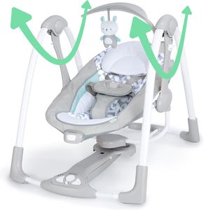 Ingenuity Portable Baby Swing – Compact Foldable Infant Seat