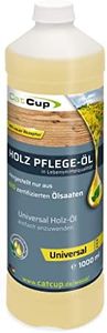 BIO Legno & Mobili Olio Universale V2.0 (1L) - Inodore, Incolore & Qualità Alimentare per Interni. Cura del legno in casa e nell'area abitativa. Semplice & Anallergico per un abitare sano. INT