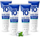 10% Nano Hydroxyapatite Toothpaste-Protects Enamel and Strengthens Teeth,Hydroxyapatite Toothpaste for Oral Health, Freshens Breath, Non-Irritating, Natural 4 Pack