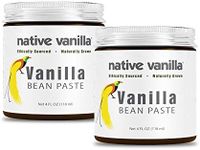 Vanilla Bean Paste - Native Vanilla - All Natural Pure Vanilla Bean Paste - Made with Organic Agave Syrup - For Cooking, Baking & Desserts - 100% Vegan & Kosher - Non-GMO & Gluten-Free - 4 oz (Pack of 2)