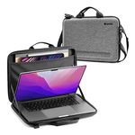 tomtoc Slim Hard Case for 13-inch MacBook Air M3 2024 M2/A2681 M1/A2337, MacBook Pro 2022-2016 M2/A2686 M1/A2338, Organized Protective Shoulder Bag with Tablet Pocket for Up to 11 iPad Air/Pro