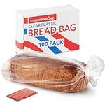 100 Pack Clear Plastic Bread Bags f