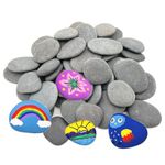 Lifetop 100 PCS Rocks Bulk for Painting, River DIY Rocks Flat & Smooth Kindness Rocks for Crafts, Decoration, Medium/Small Rocks for Painting,1.5"-3"Hand Picked for Painting Rocks (Medium +Small)