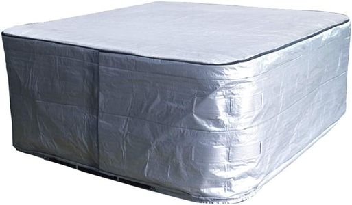 UCEDER Waterproof Hot Tub Cover 170G Polyethylene Spa Cover and UV Protection Hot Tub Sun Shield (80"x80"x35")