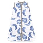 Burt's Bees Baby Beekeeper Wearable Blanket, 100% Organic Cotton, Swaddle Bag, Hello Moon, S