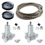 Tengesert 42 Inch Mower Parts Deck Rebuild Kit for AYP Craftsman Poulan Husqvarna with 130794 Heavy Duty Spindles,2 Pulleys 173436, Deck Belt 144959 95"