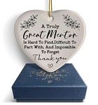 Hglian Thank You Mentor Gifts for Women -A Truly Great Mentor Ornament Keepsake with Gift Box,Mentor Office Decor, Retirement Graduation Gifts for Boss Leader Teacher