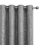 GoodGram 2 Pack Sparkle Chic Thermal Blackout Curtain Panels - Assorted Colors (Grey)