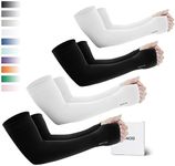 GOUNOD Sun Protection Cooling Arm Sleeves with Thumb Holes - Gardening Outdoors Sports Workouts Sunscreen Arm Sleeves