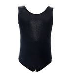 Rosdeer Toddler Girls' Dancing Tumbling Tank Black Gymnastics Leotard 2-4T