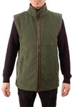 BushWear Fleece Sleeveless Vest Green Men Gilet with Full Zipper Lightweight Top Bodywarmer for Outdoor Outwear Hunting Hiking and Winter Exploration - Featuring Zip Pockets and Stylish High Collar