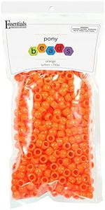 Essentials By Leisure Arts Pony Bead 6Mm X 9Mm Aurora Borealis Black Opaque Plastic Pony Beads Bulk 750 Pieces for Arts, Crafts, Bracelet, Necklace, Jewelry Making, Earring, Hair Braiding