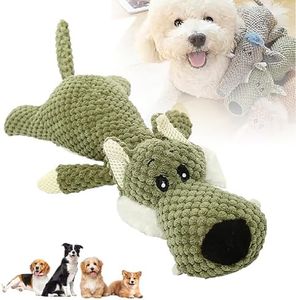 Morekfly Dog Plush Toy for Aggressive Chewers, Interactive Dog Toys for Small, Medium, Large Dogs (Green)