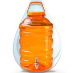 Buildingshop Water Camper 20 Litre Jar/Hot/Cold Water Jug with Strong Water Tap (Fire Orange).