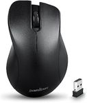 Perixx PERIMICE-621B Wireless Mouse - Silent Click with Ergo Design - Compatible for Desktop and Laptop PC - Black