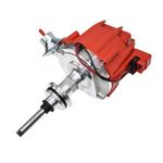 A-Team Performance Complete HEI Distributor 65K Coil Compatible with Mopar Chrysler Dodge Plymouth V8 Engines 273 318 340 360 One-Wire Installation Red Cap