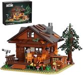 Wood Cabin Building Set with LED Li