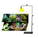 ATB-GIFT Adjustable Reptile Lamp Stand(16 to 37.4 Inch), Landing Lamp Holder Bracket with Base for Reptile Glass Terrarium Heating Light