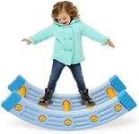 Montessori Vestibular Training Physical Balance Board kids Toy 36×16in Use as balance trainer board,rocker board,wobble board,balance beam and rocking chair for Toddlers 3+ indoor&outdoor Max Load 450LBS