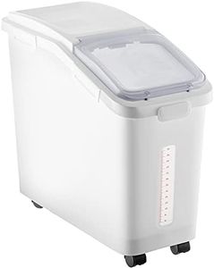 VEVOR Ingredient Storage Bin, 11.4 Gallon Capacity Shelf Ingredient Bin, 280 Cup Flour Bins on Wheels Commercial Prosave Shelf-storage Ingredient Bin with Lid and Scoop Rice Bin for Kitchen White