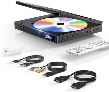 Mini DVD Player for Smart TV, Region Free DVD Player with 1080P HDMI & RCA Output, USB, Remote Control, Compact CD/Disc Player Support PAL/NTSC