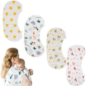 ZIXNEXKOO Baby Burp Cloths Premium Organic Cotton 6 Layers Boy Girl Burp Cloes Absorbent Spit-Up Cloths Hypoallergenic & Chemical-Free Nursing Mom Essential