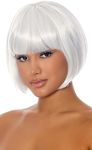 Bob Wig with Bangs White