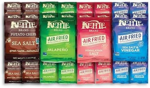 Niro Assortment, Kettle Chips Variety Pack, Air Fried Kettle Cooked Potato Chips, 40,1 oz Bags, 10 Each Flavor: Jalapeno, Sea Salt and Vinegar, Himalayan Salt, Sea Salt,