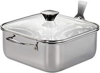 Tramontina Tri-Ply Clad 11 in Stainless Steel Covered Square Roasting Pan (80116/316DS)