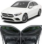 Able Dotnet Car Magnetic Sun Shade Curtains 4 Door with Zipper for Mercedes-Benz A Class A 200 Set of 4 Pcs