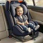 Babykins Convertible Isofix Baby Car Seat 0-7 Years | Rearward Facing (Seat Belt) & Forward Facing (ISOFIX) | 3 Recline Positions | ECE R44/04 Certified | Black & Grey