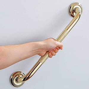 IMPEU Heavey Duty Grab Bar, 18-Inch Sturdy Hand Rail, Stylish Bathroom Armrest, Polished Brass/Gold Finish, Good for Senior, Kids, Elderly