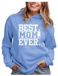 Tstars Best Mom Hoodie Gifts for Wife Mothers Day Sweatshirt Hoodies Funny Sayings Large California Blue