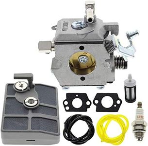 AUTOKAY WA-2-1 Carburetor for Chainsaw Stihl 030 031 031AV Paramount PLT2145 Poulan 112 DPT112 Weed Eater LT7000 GTI17LE GTI52 SST45 with Fuel Line Fuel Filter Gasket Spark Plug