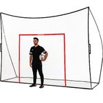 QUICKPLAY MEGA NET Portable Backstop Netting | Fast Set-Up Free-Standing Sports Net Barrier | Available in 12x9’ & 32x9’