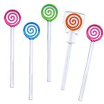 Adore Kid's manual Tongue Cleaner with Safety Case and Candy Design (Multicolor,Pack of 5)