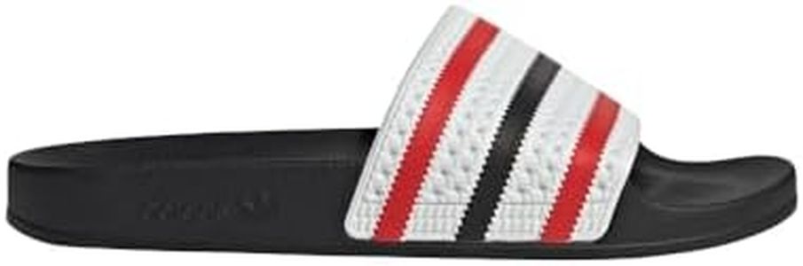 adidas Originals Men's Adilette, black/white /black, 6